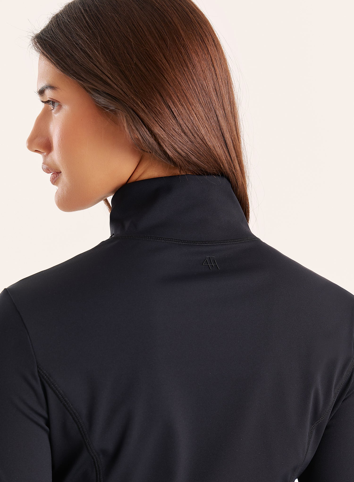 Black Peplum Hem Gym Jacket